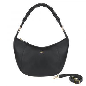 Giorgio Carelli_018410 002_Hobo bag mit LED-Licht-Fach_Leder_schwarz_Damen_1