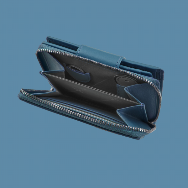 Riccardo Ferducci_116490 007_Damen Reißverschluss-Börse_Leder_blau_Damen_4