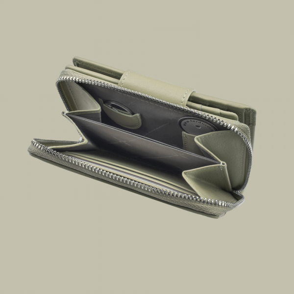 Riccardo Ferducci_116490 045_Damen Reißverschluss-Börse_Leder_beige_Damen_4