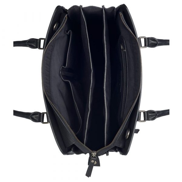 Giorgio Carelli_BU8007001.56 10_ANTIQUE AVERY HANDBAG M 14 Zoll_Leder_black_Unisex_3